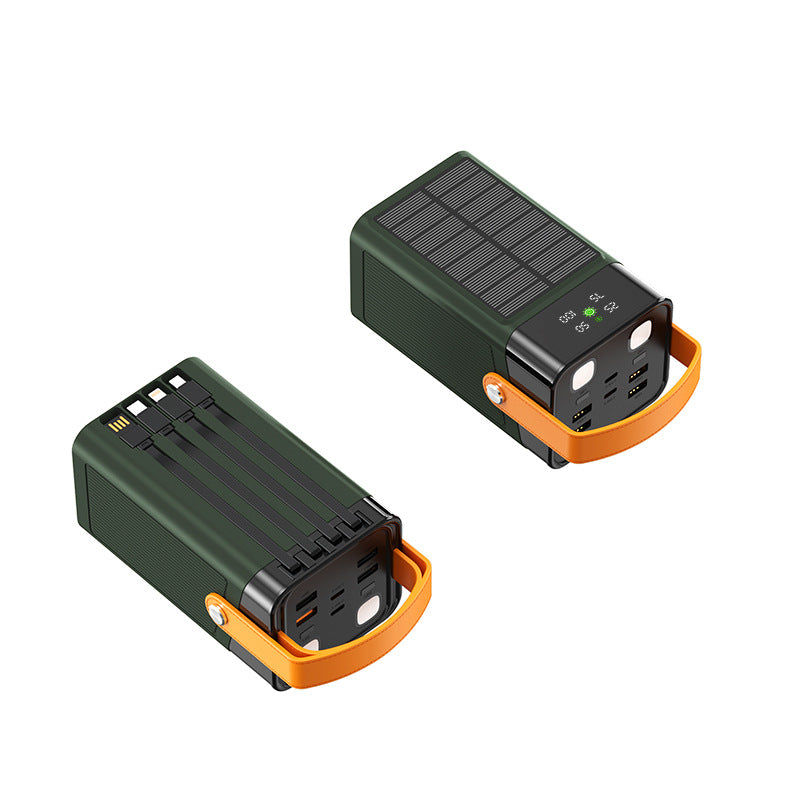 Tragbare Solar-Powerbank mit Multifunktionsanschlüssen und Led-Anzeige Brehn