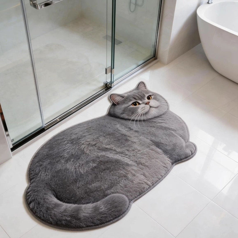 Plüsch Katzenförmiger Badteppich