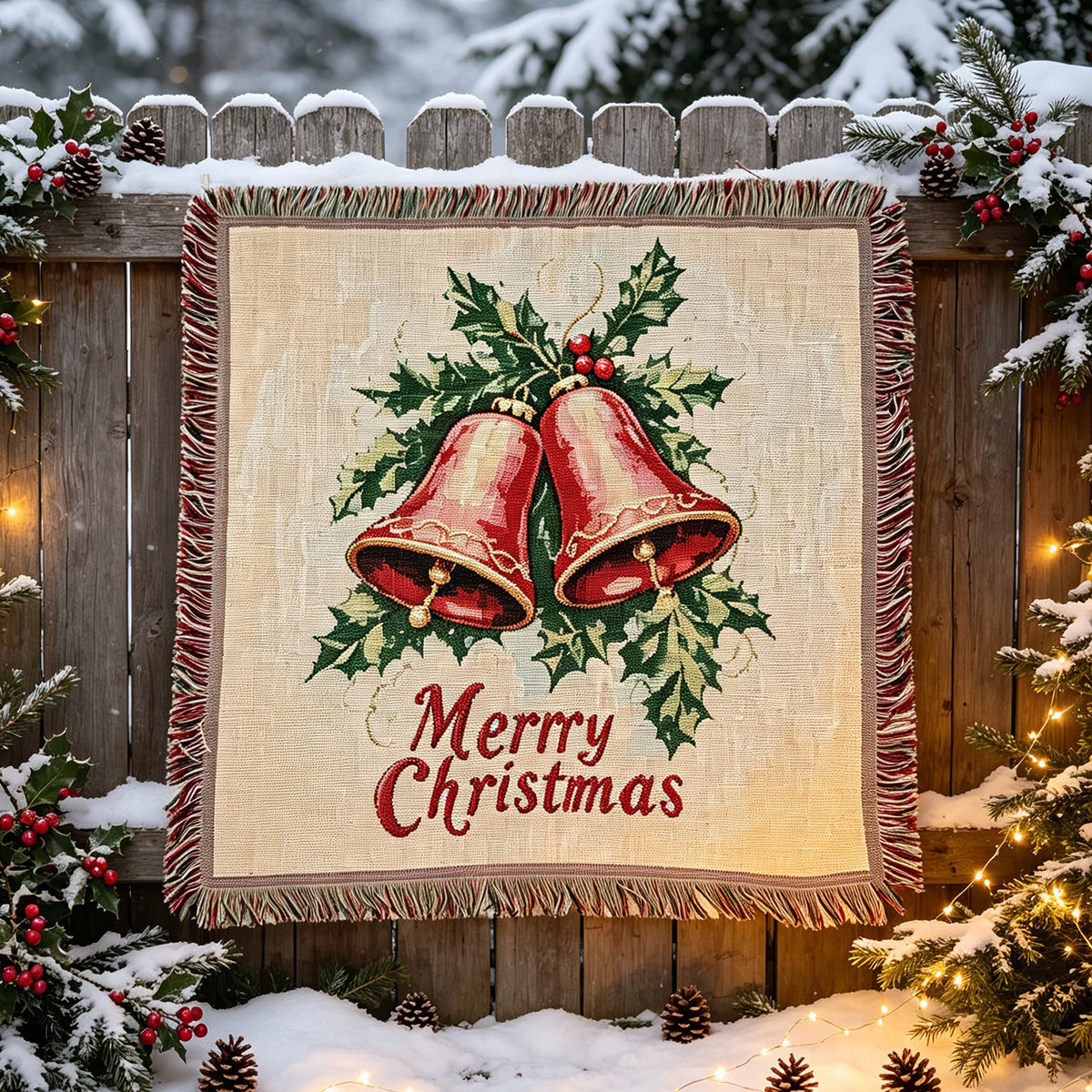 Festliche Weihnachtswurfdecke