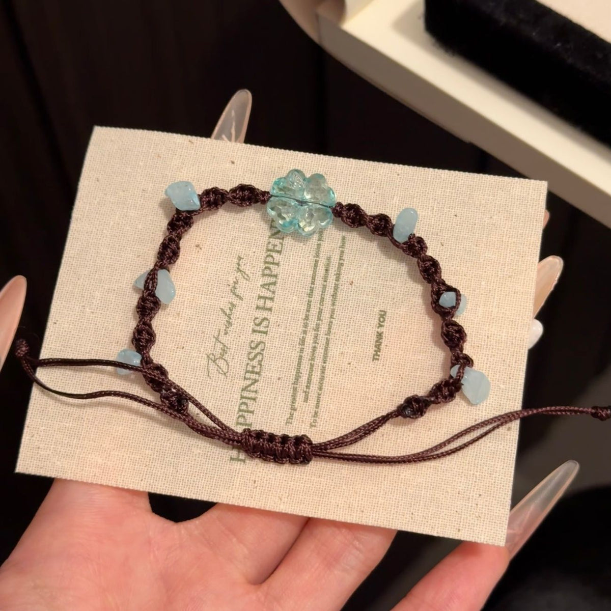 Verstellbares Kristall Charm Armband Brehn