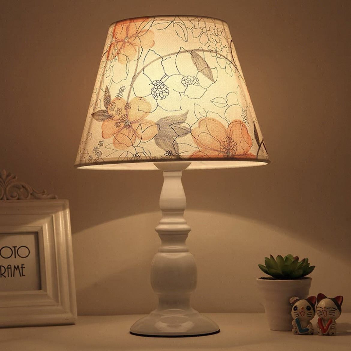 Dekorative florale Schirm Tischlampe