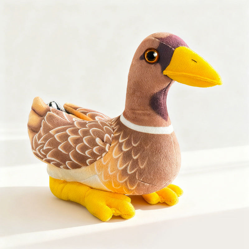 Mallard-Ente Plüschbegleiter mit besticktem Federdesign & gewichtetem Boden Brehn