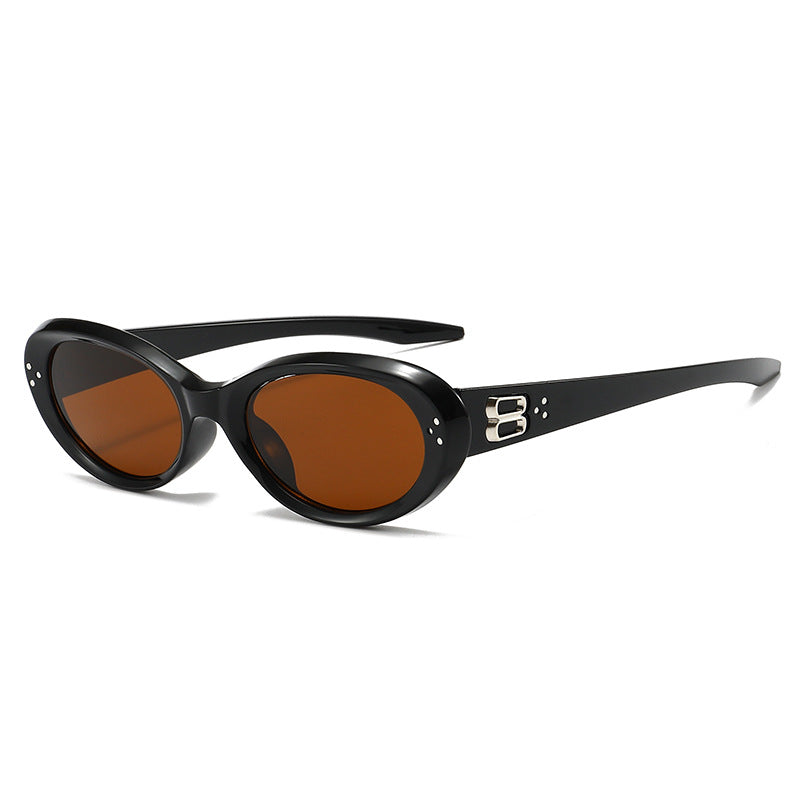 Vintage-inspirierte ovale Rahmen-Sonnenbrille