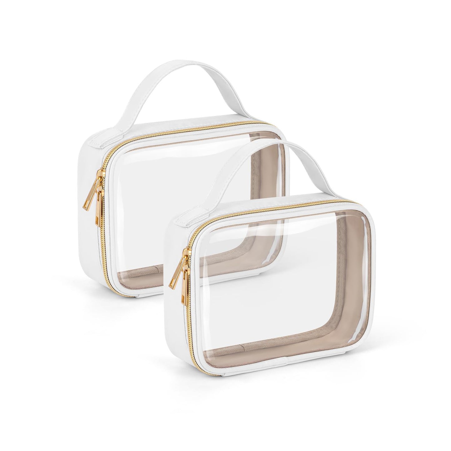Damen durchsichtige Kosmetiktaschen Set Brehn