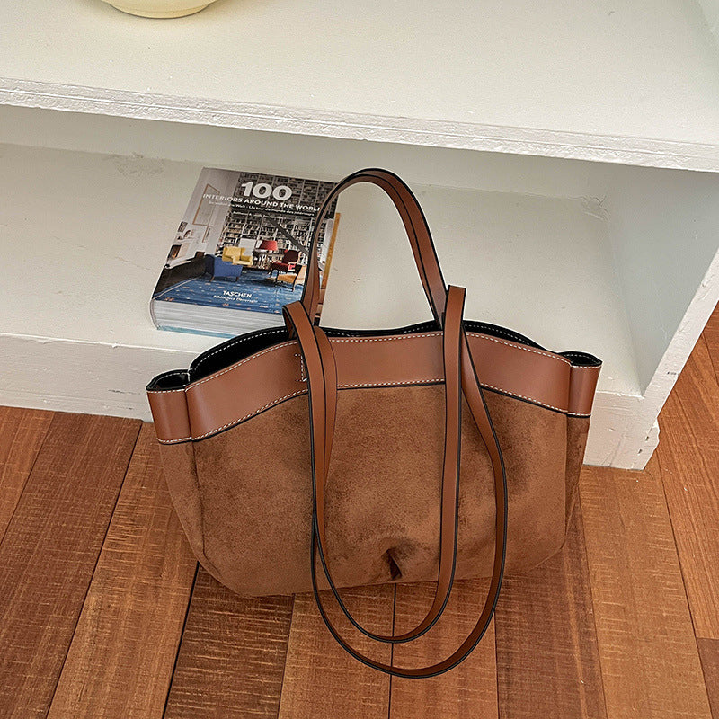 Wildleder Shopper Tragetasche