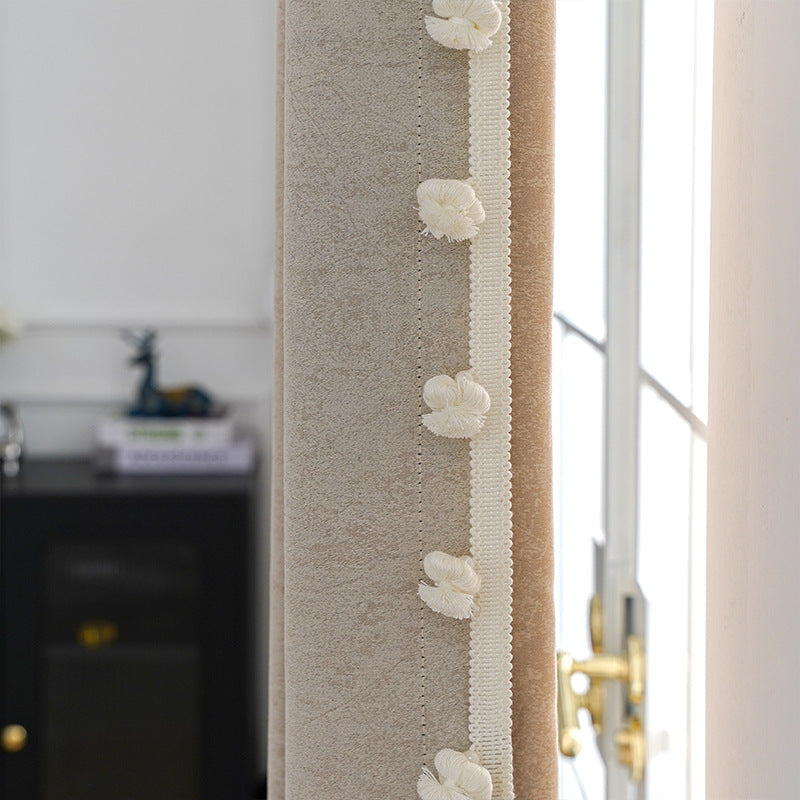 Dekorative Vorhangborte mit Pompons Brehn