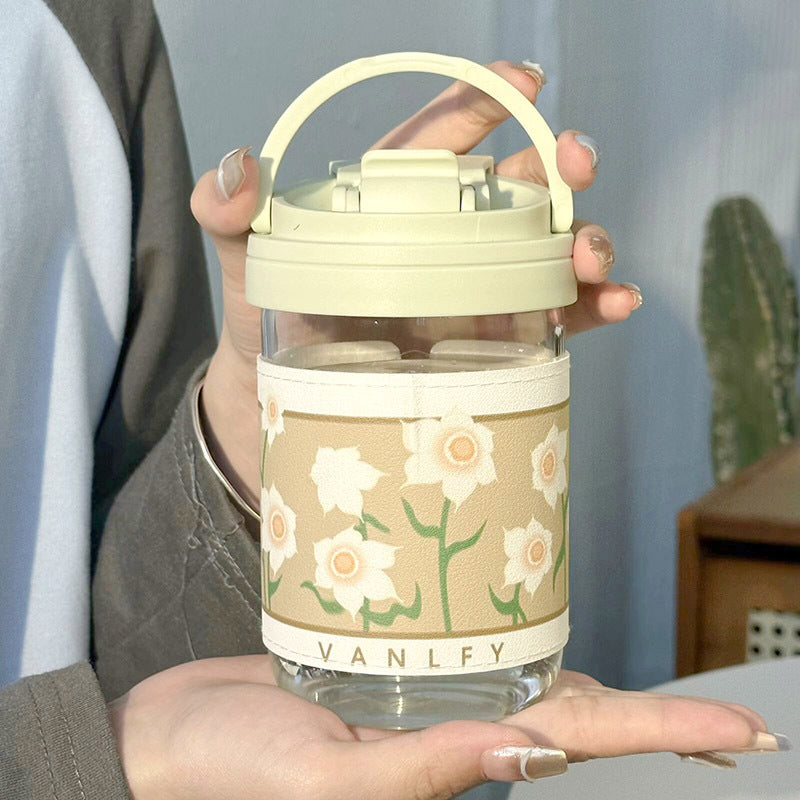 Damen Isoliertrinkbecher mit elegantem Blumenmuster Brehn