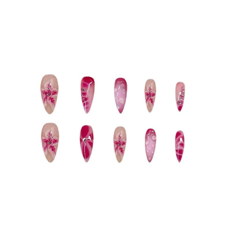 Elegante dekorative Press-on-Nagelverzierungen Brehn