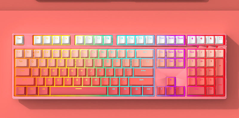 Drahtlose RGB Hintergrundbeleuchtung Mechanische Gaming Tastatur Brehn