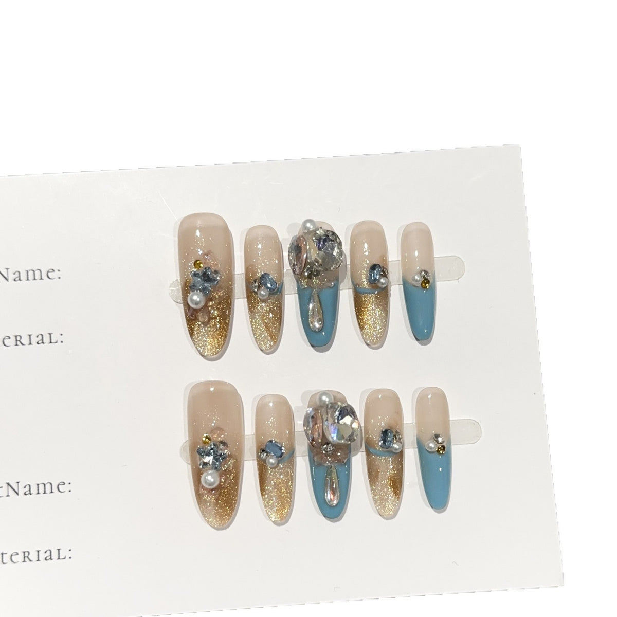 Glamourös Dekorative Press-On Nagelset