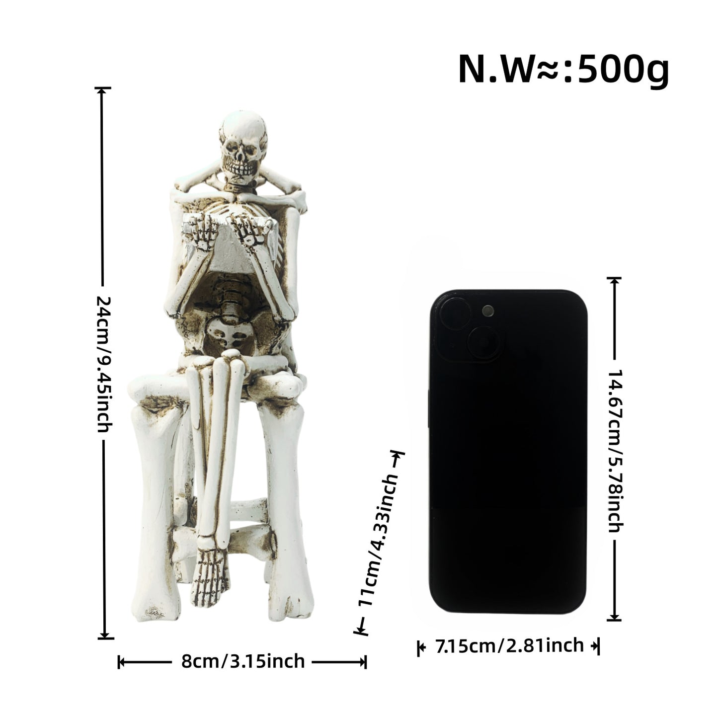 Künstlerische Skelettfigur Brehn