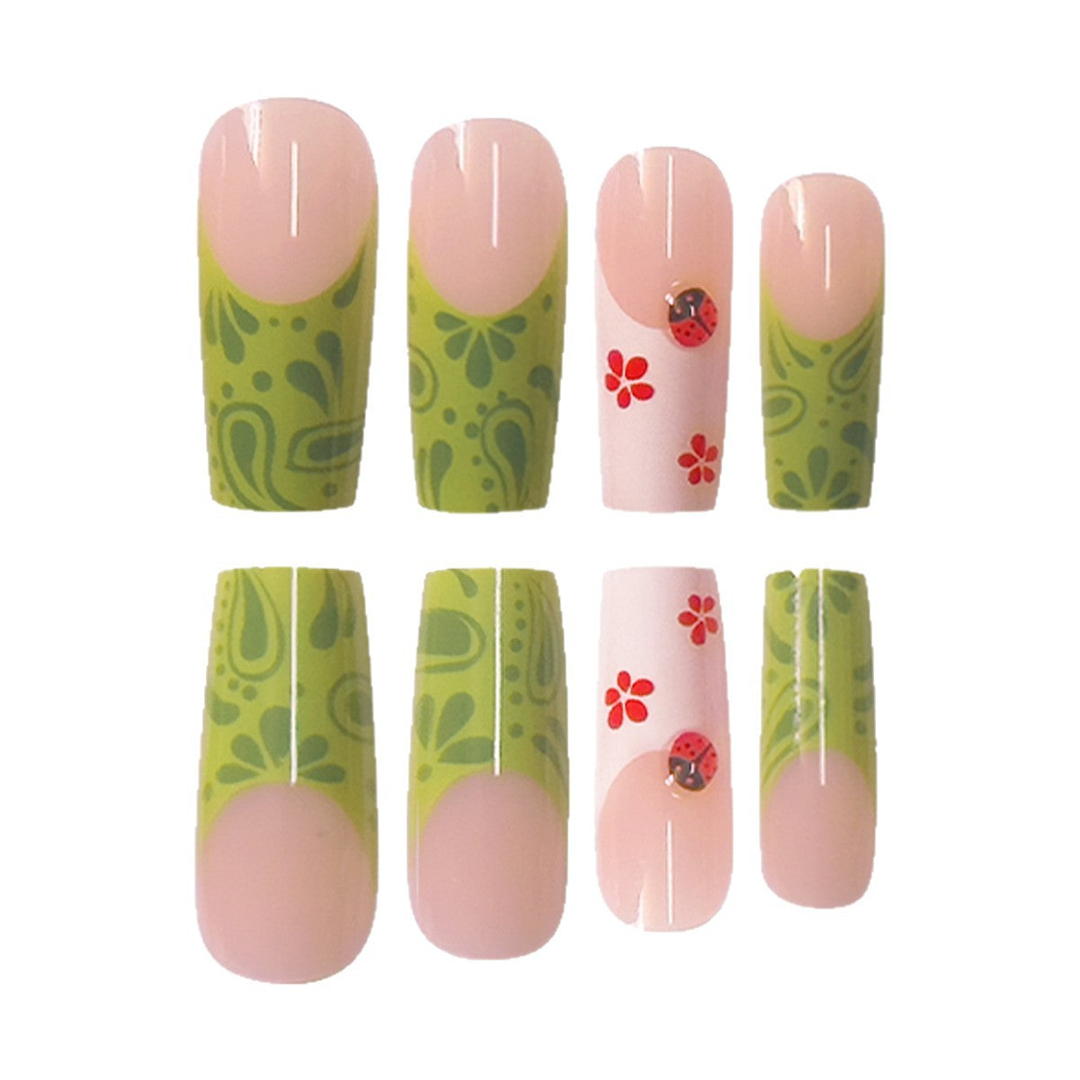 Kreative floral-inspirierte Press-On-Nagelverlängerungen Brehn