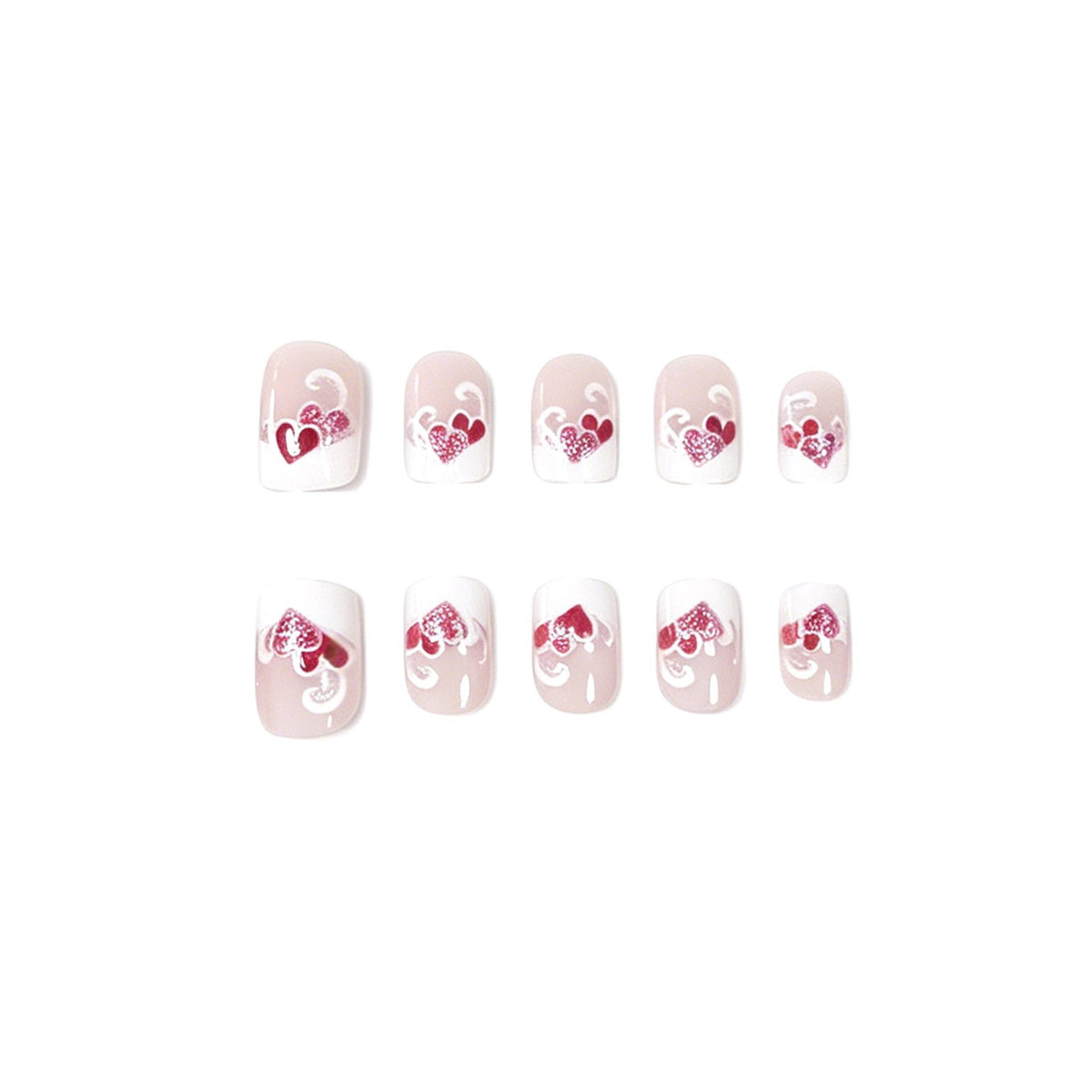 Herz-Verzierte Nagelkunst Brehn