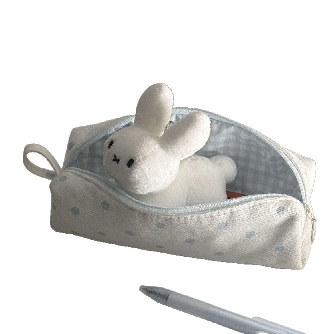 Süße Plüsch-Hasen-Motiv Federmäppchen