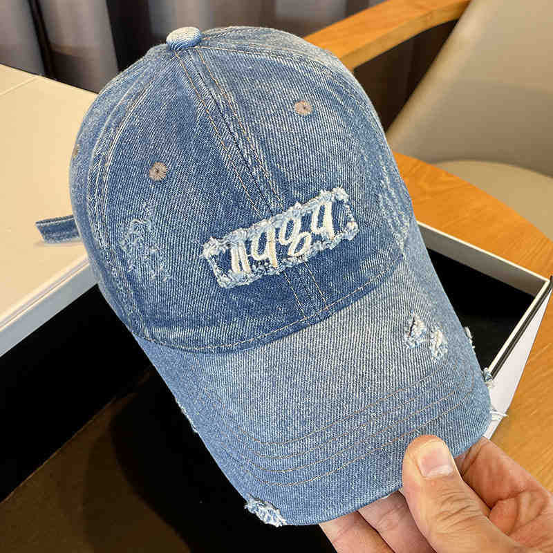 Damen Vintage Denim Cap Brehn