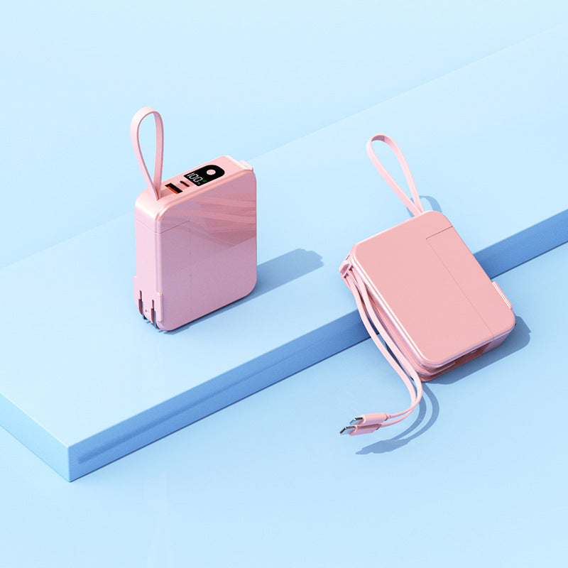 Kompaktes Reise-Ladegerät mit Integriertem Usb-C-Anschluss und Digitaler Anzeige Brehn