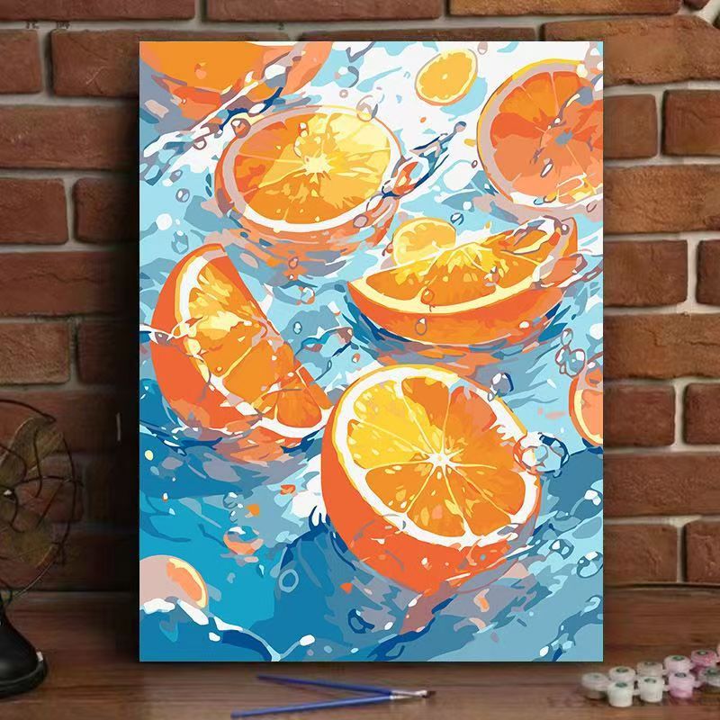 Vibrante Zitrus-inspirierte Wandkunst Brehn