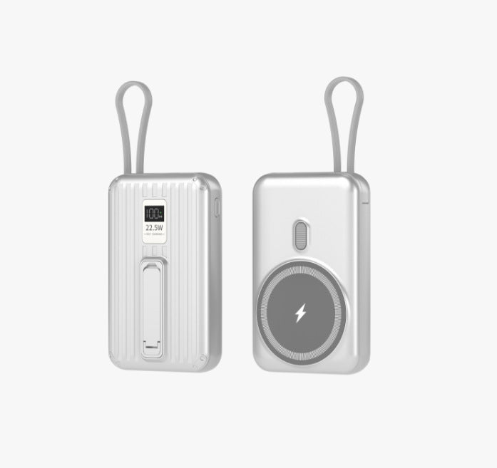 Tragbare Powerbank mit Integriertem Magnetladegerät und Digitalem Display Brehn