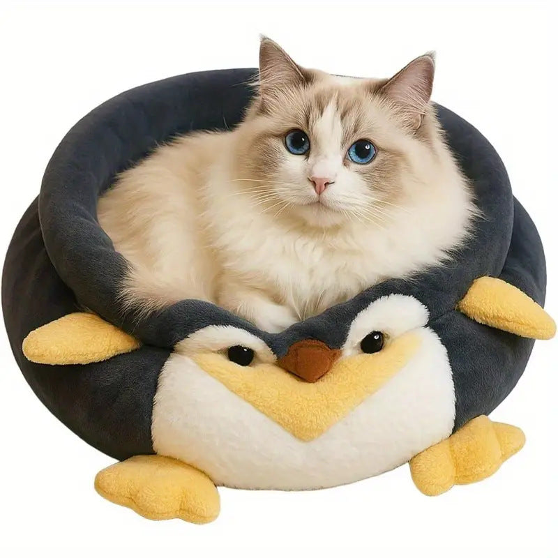 Gemütliches Pinguin-Themen Lounge Hundebett