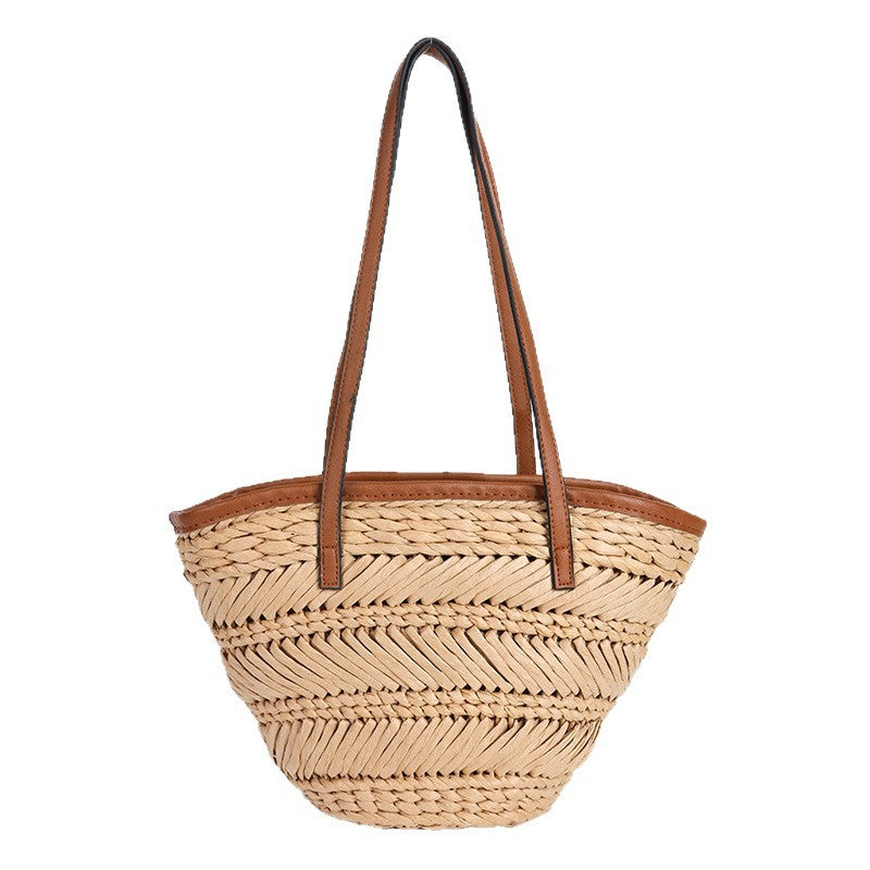 Damen Elegante geflochtene Sommertasche Brehn