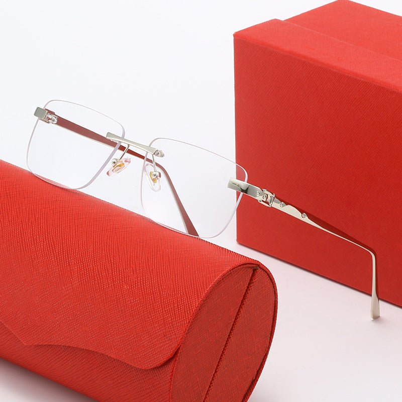 Damen modische Halbrandbrille mit elegantem Metallrahmen Brehn