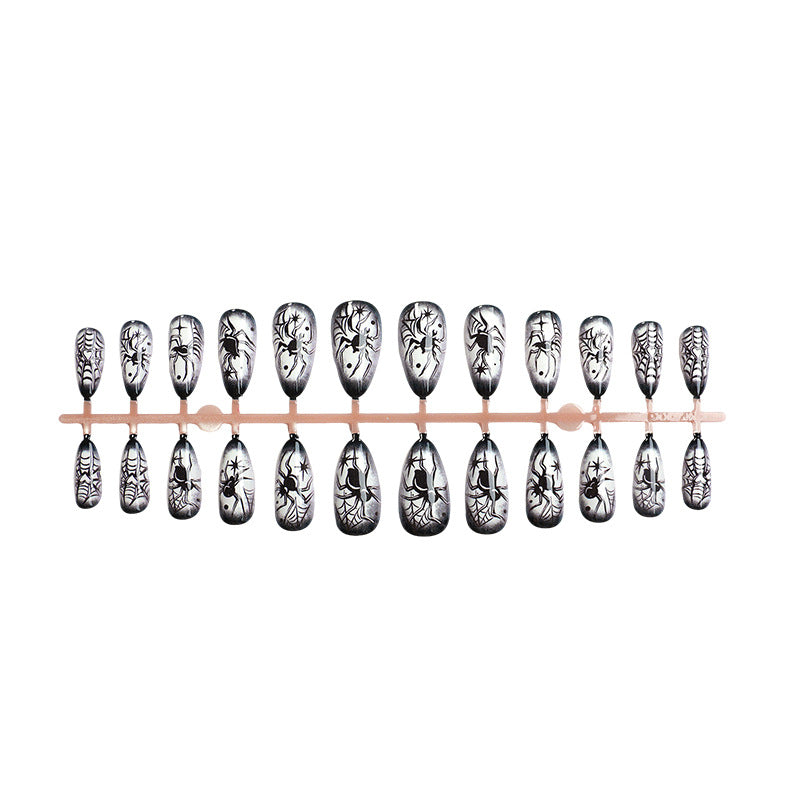 Gothic-Spinnen-Themen-Presse-Nagelkunst