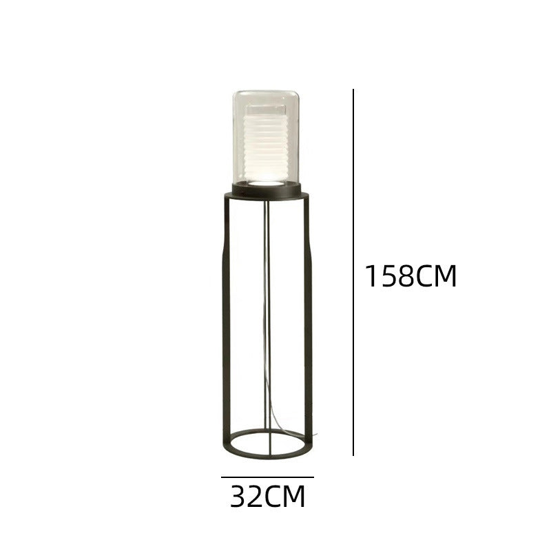 Zeitgenössische Tischlampe mit strukturiertem Glas-Schirm