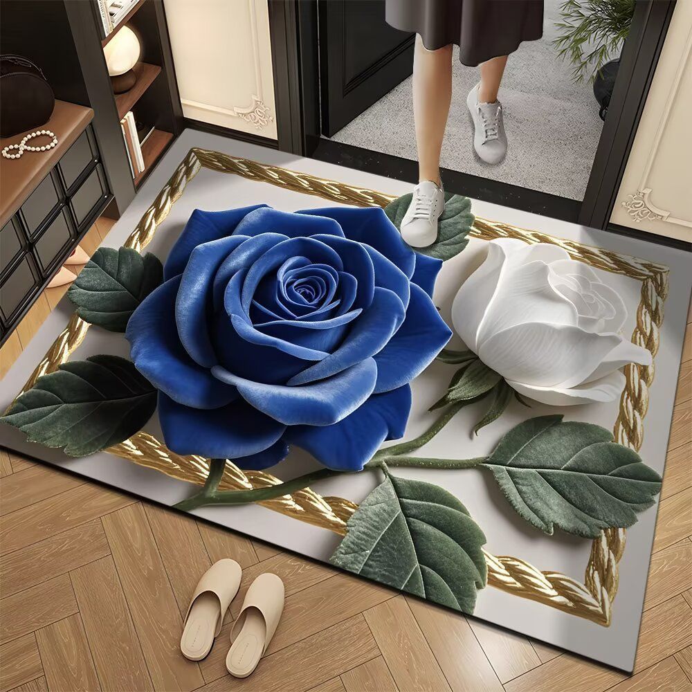 Florale 3D dekorative Teppichmatte