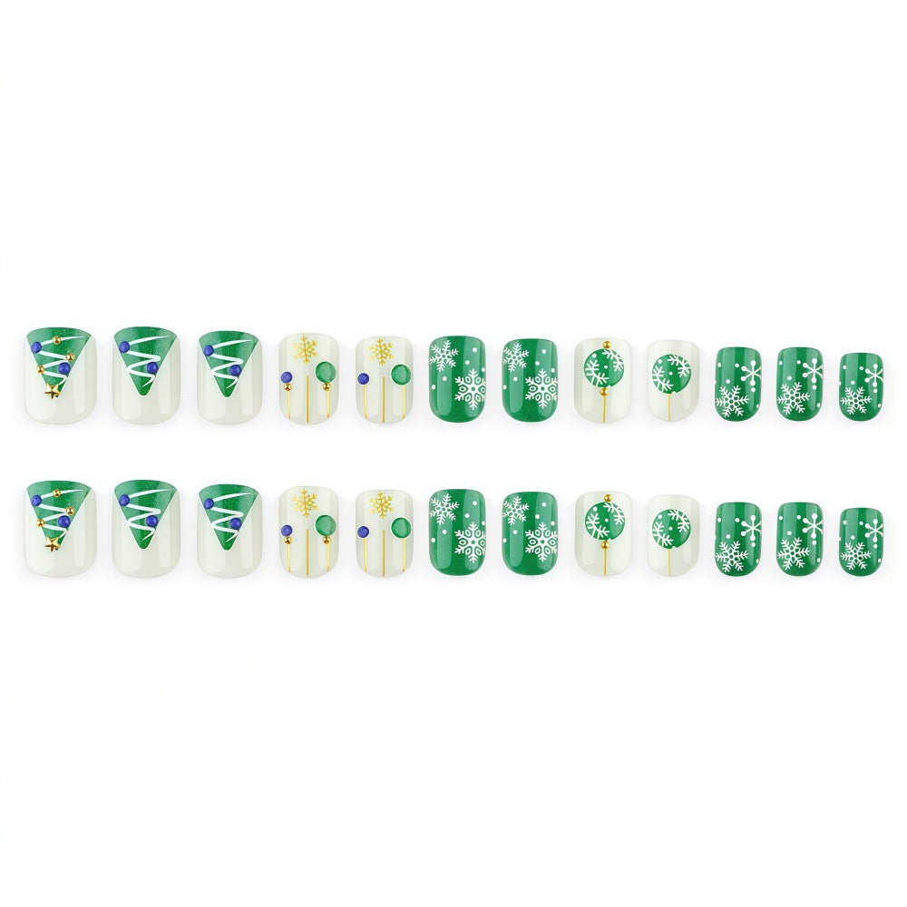 Kunstnagel-Set mit festlichem Winterdesign Brehn