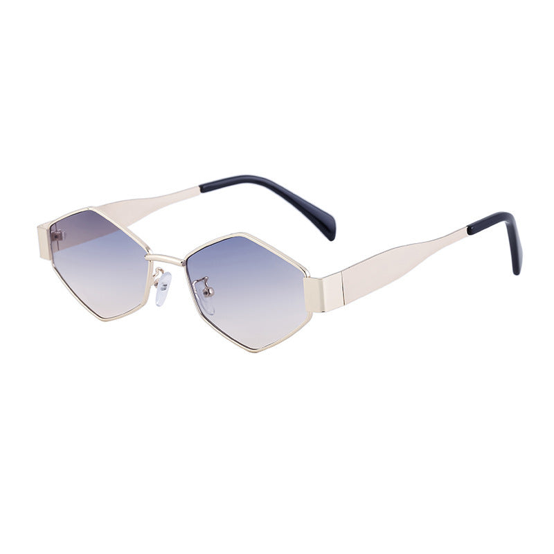 Damen geometrische Sonnenbrille mit modernem Rahmen Brehn