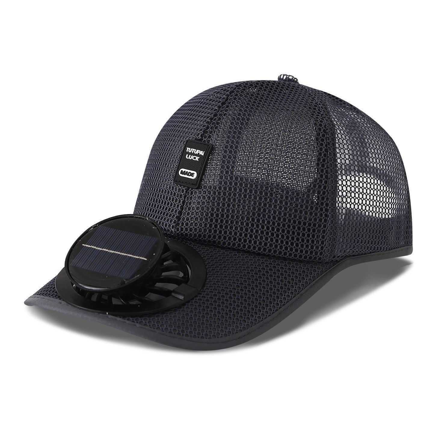 solarbetriebene Mesh-Baseballmütze mit abnehmbarem Frontlüfter Brehn