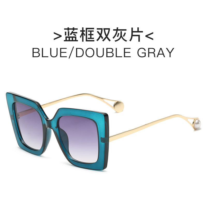 Damen elegante Sonnenbrille mit geometrischem Rahmen Brehn