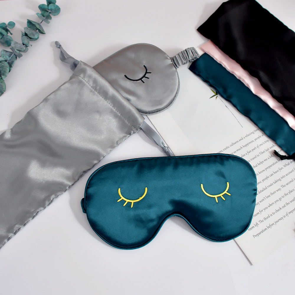 Unisex nan seidigweiche Augenmaske mit ergonomischer Kontur und verstellbarem Elastikband Brehn