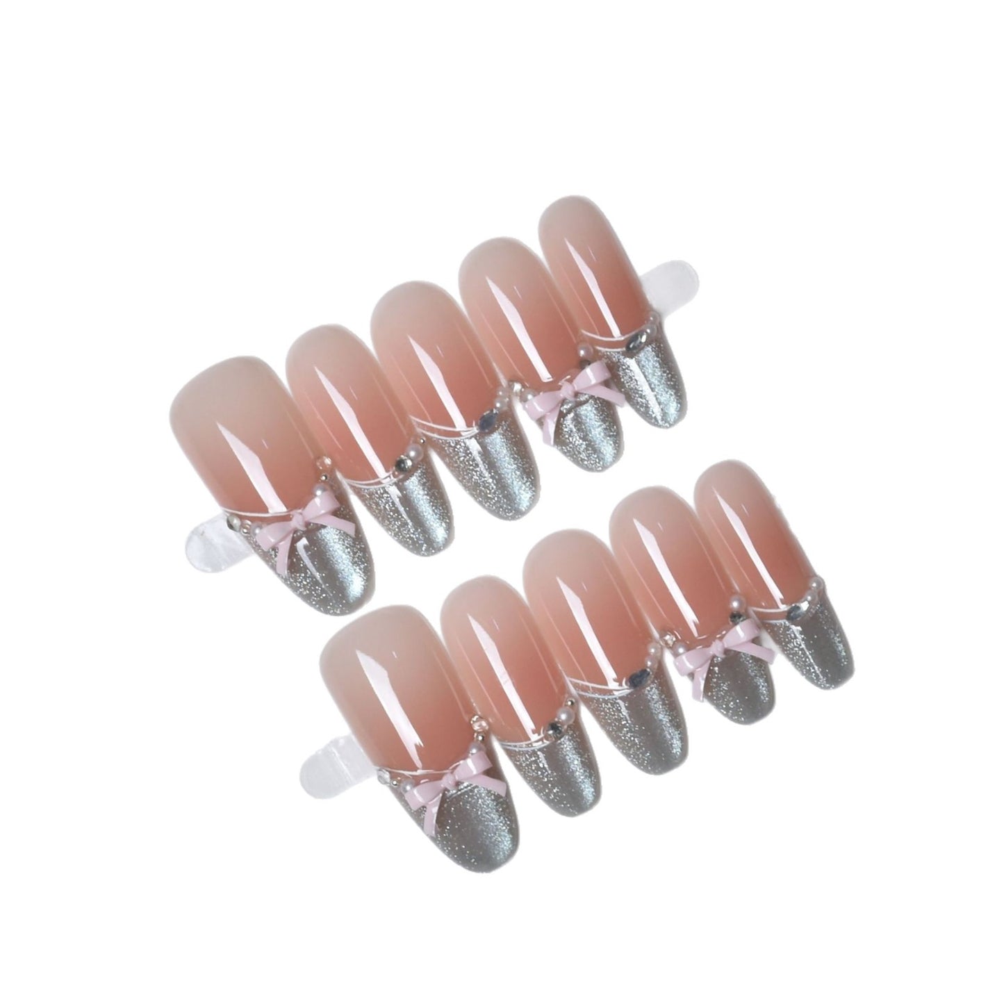 Künstlerische Ombre Press-On Nagelverlängerungen Brehn