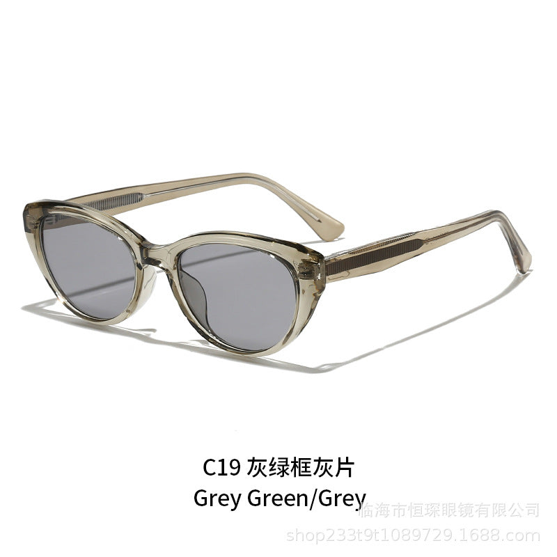 Damen Cat-Eye Sonnenbrille mit hochwertigem, transparentem Rahmen und UV-Schutz Brehn