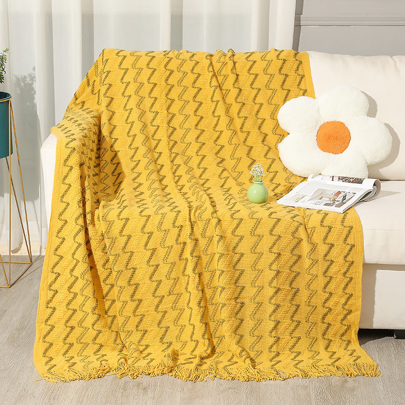 Damen Dekorative Zickzack-Strickdecke Brehn