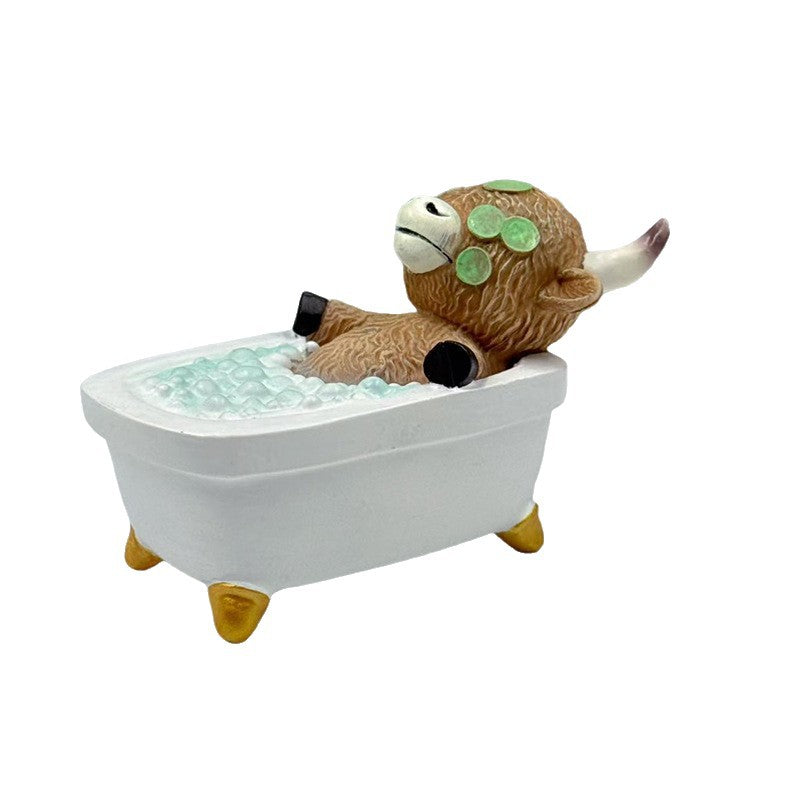 Entenfigur im stylischen Entspannungsbad Brehn