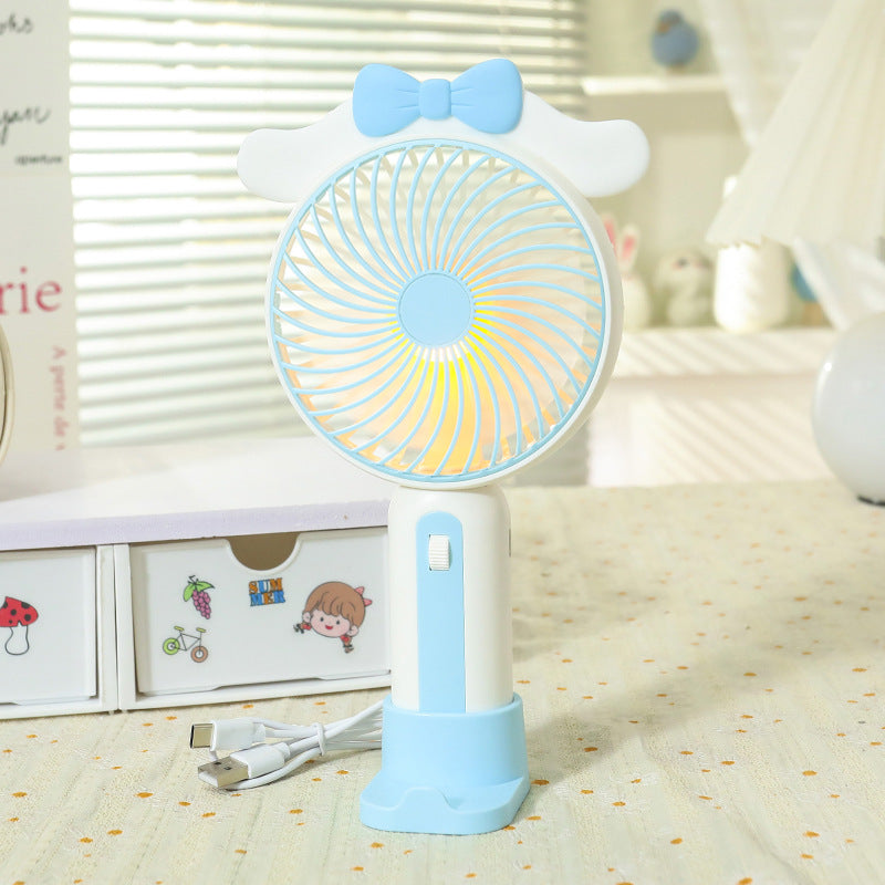 Damen Tragbarer Handventilator mit USB-Anschluss und LED-Beleuchtung Brehn