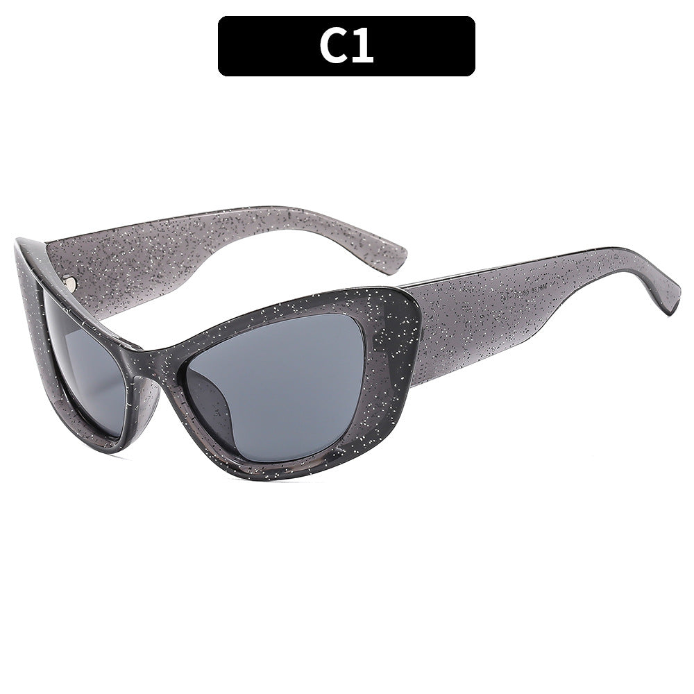 Fette Retro Geometrische Sonnenbrillen