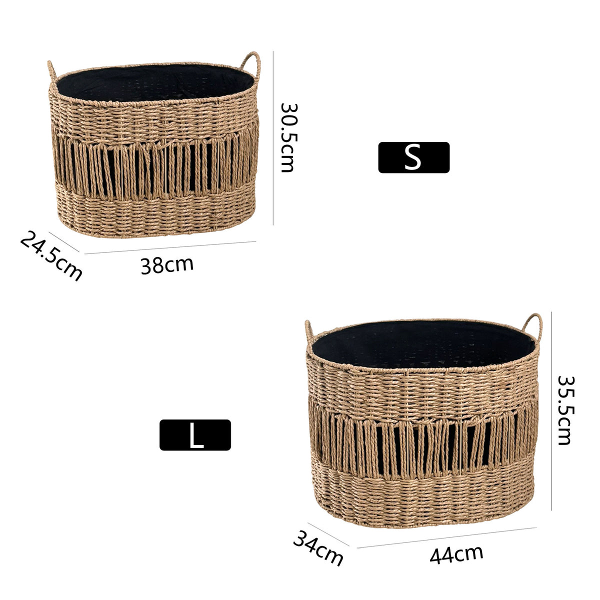 Aufbewahrungskorb mit elegantem Fransen-Design Brehn