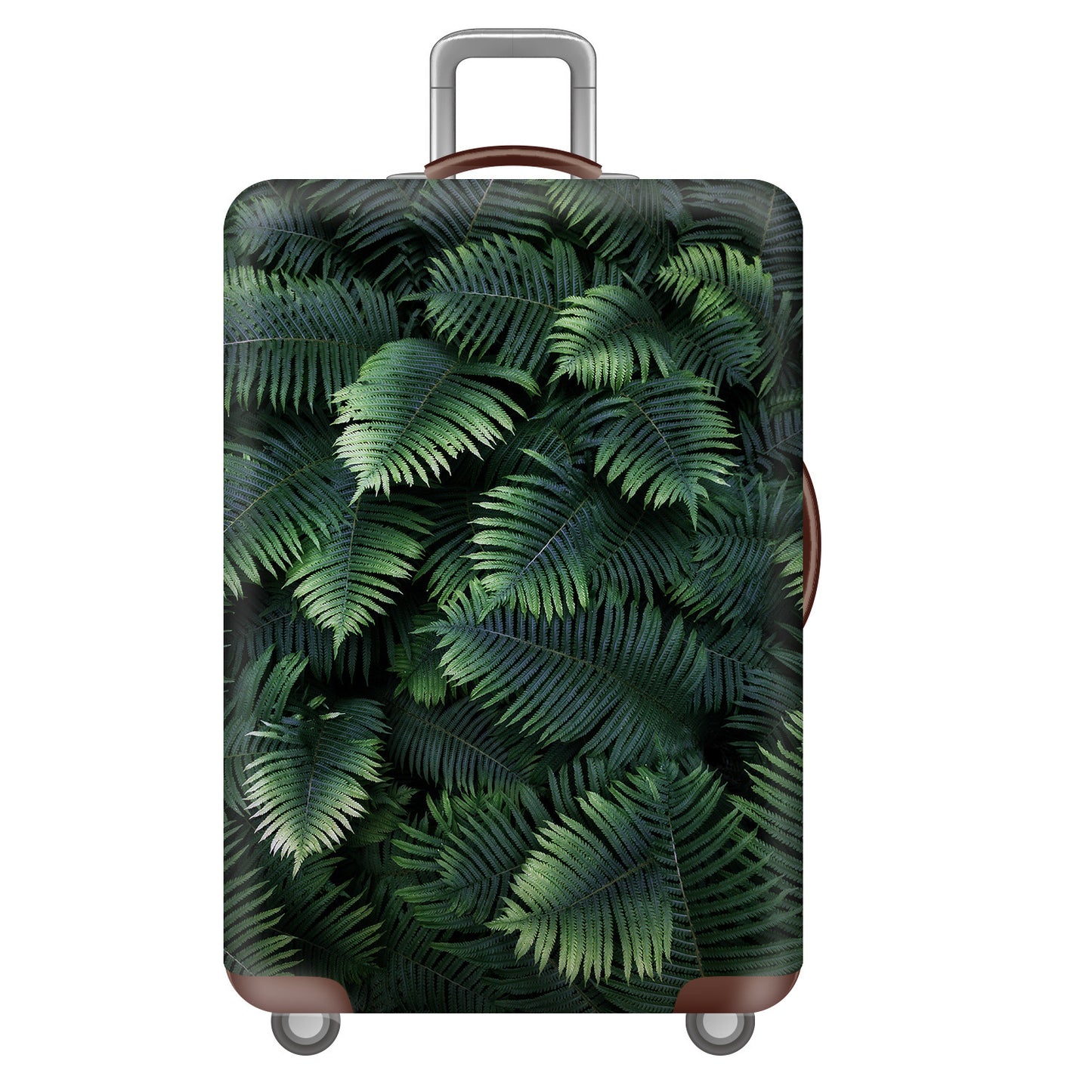 Unisex nan elastische Kofferhülle mit tropischem Blattmuster, dehnbarer Schutzcover für Hartschale und Softcase Brehn