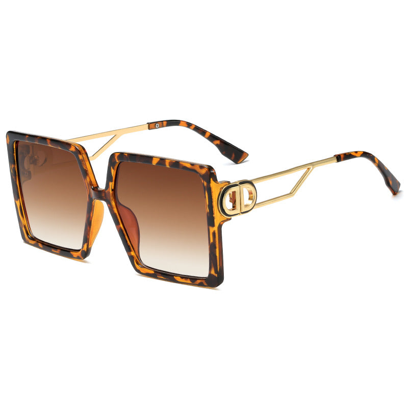 Damen oversized quadratische Sonnenbrille mit elegantem Metallgestell und polarisierenden Gläsern Brehn
