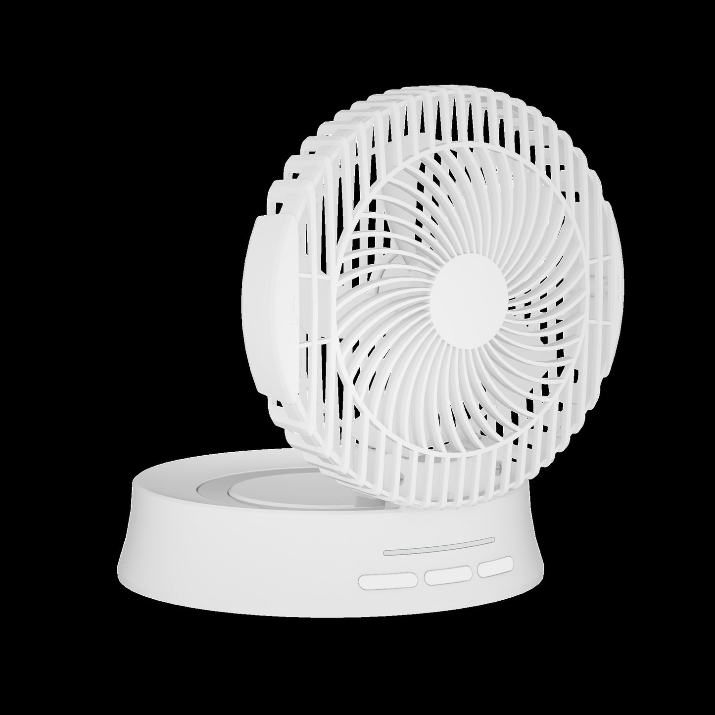 Unisex nan tragbarer oszillierender USB Schreibtischventilator mit verstellbarem Neigungswinkel, drei Geschwindigkeiten, leisem Motor und LED Nachtlicht Brehn