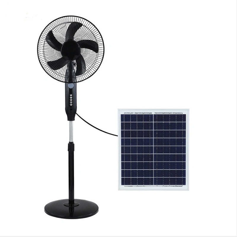 Unisex Solarbetrieben Standventilator mit verstellbarem Neigungswinkel und effizienten Lüfterblättern Brehn