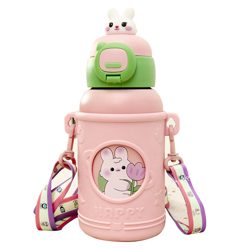 Damen Isolierte Trinkflasche mit kreativen Tiermotiven und ergonomischem Tragesystem Brehn