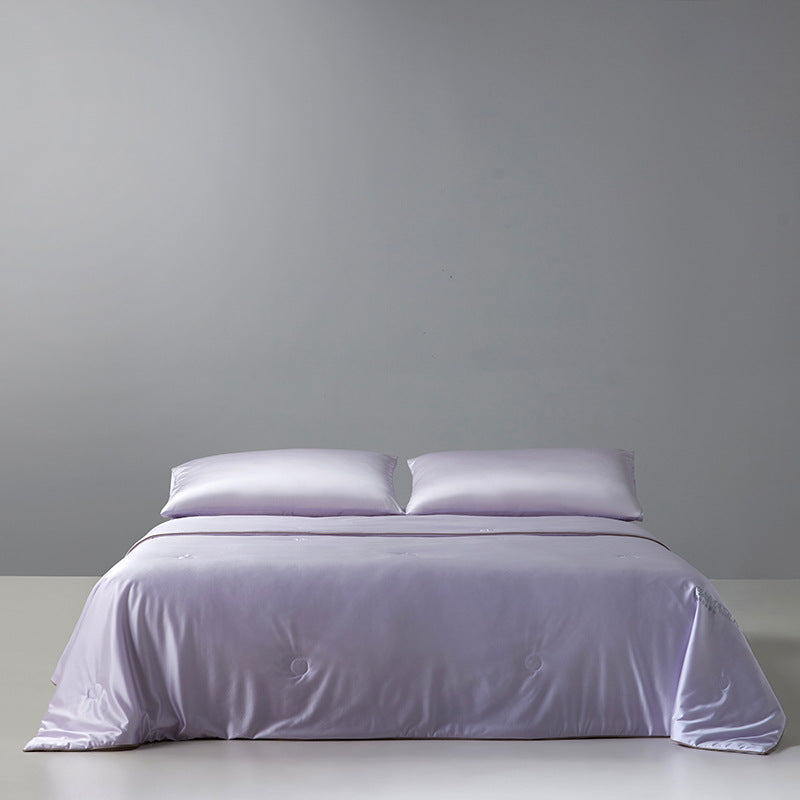 Damen Luxuriöse Satin-Bettdecke mit eleganter Knopfstruktur Brehn