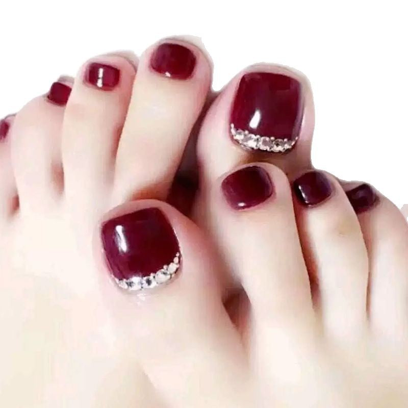 Premium Dekorativer Press-On Nagelset Brehn