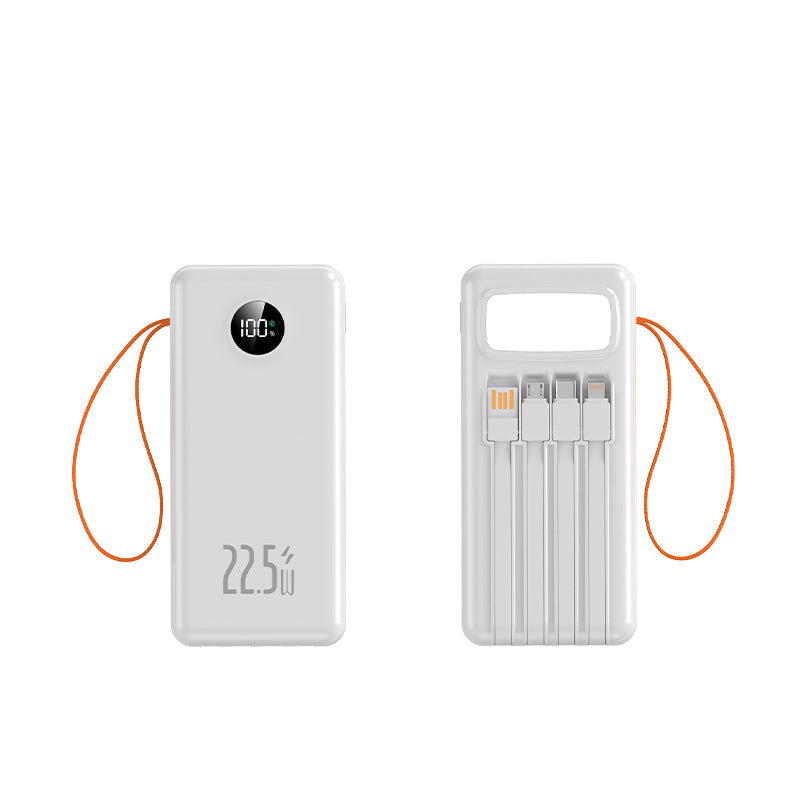 Tragbare Powerbank mit Integriertem Kabelmanagement und Lcd-Anzeige Brehn