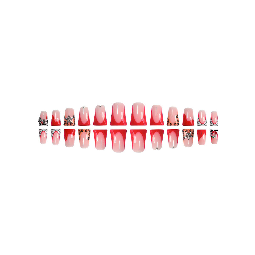 Künstlerisches Press-On-Nagelset mit einzigartigen Akzenten Brehn