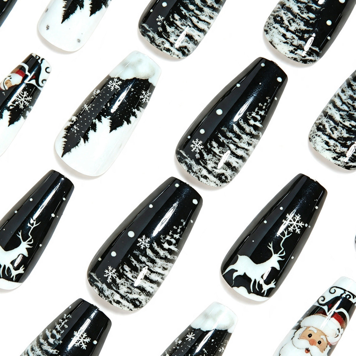 Saisonale Themen Lange Press-On Nageldesign Brehn
